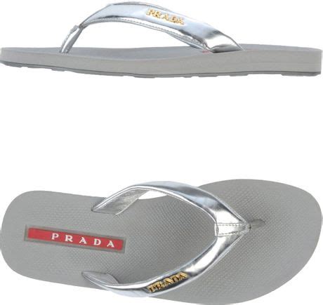 prada clog|prada silver flip flops.